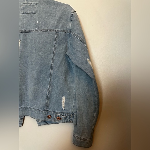 Forever 21 Distressed Blue Denim Jacket - Picture 3 of 9